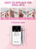 Máquina De Uñas Eléctrica DianaBeauty 45000RPM Portátil Para Pintura De Uñas Gel Pulidora Con Pantalla LCD HD Torno Profesional De Manicura - details 5