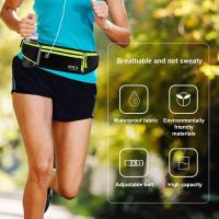 Cinturón para correr con soporte para teléfono, riñonera ajustable, impermeable, para botella de agua, auriculares, gran capacidad - details 0