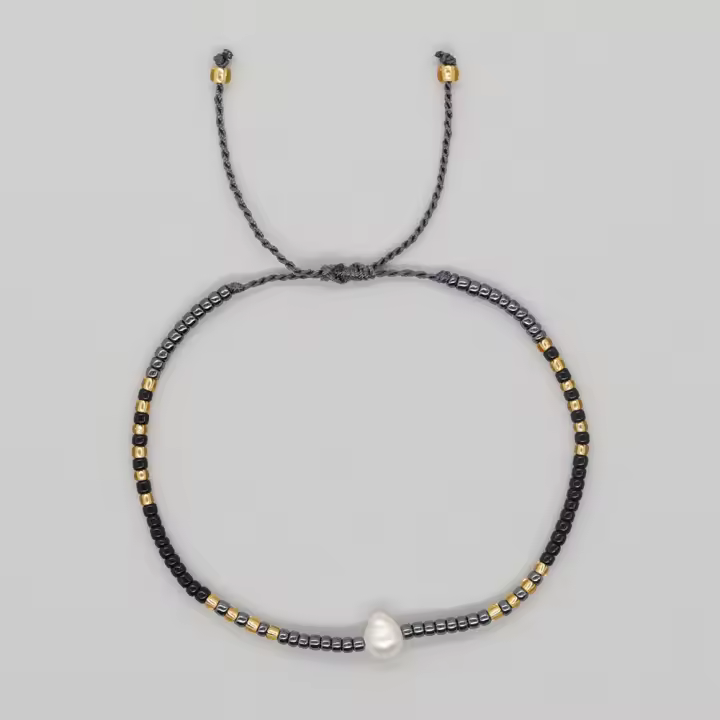 Pulsera Bohemia Hecha a Mano Con Perlas Naturales Y Granos De Arroz Coloridos Estilo Único Y Niche Para Mujeres - 1