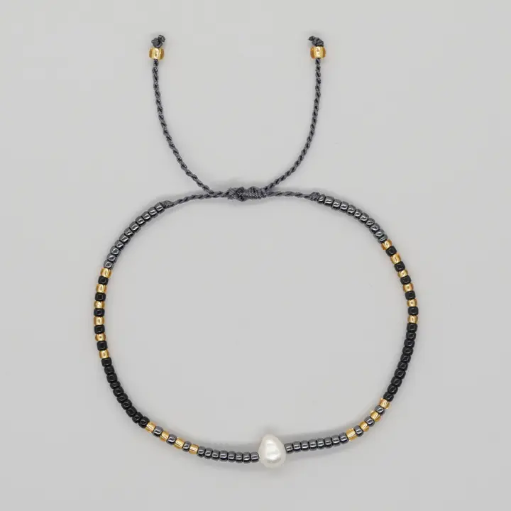 Pulsera Bohemia Hecha a Mano Con Perlas Naturales Y Granos De Arroz Coloridos Estilo Único Y Niche Para Mujeres - 1