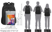 Mochila portátil Impermeable para Hombre, 15,6 Pulgadas, con Puerto Ant,Mochilas y bolsas para hombre, - details 11
