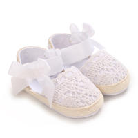 Zapatillas De Verano Para Bebés Niñas 0-18M Con Lazo Casual Sandalias Suave Cómodas Para Primeros Pasos Material Transpirable Tela Y Algodón - details 10