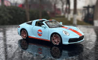 Modelo De Coche De Acción 1:32 911 Targa 4S Supercar Para Niños Con Sonido Y Luz Coche De Metal Para Coleccionistas Regalo F365 - details 0
