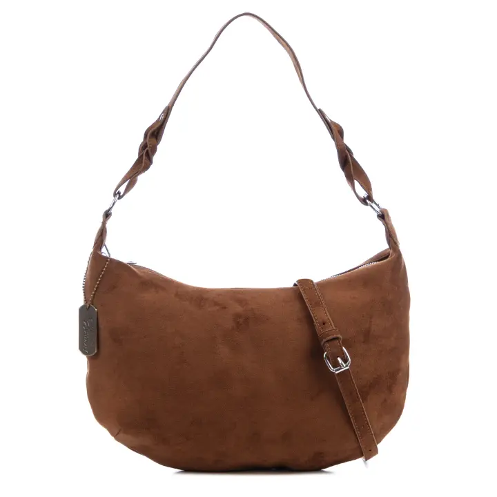 FIRENZE ARTEGIANI Atessa bolso bandolera de piel auténtica gamuza. 33x8x17cm - 1