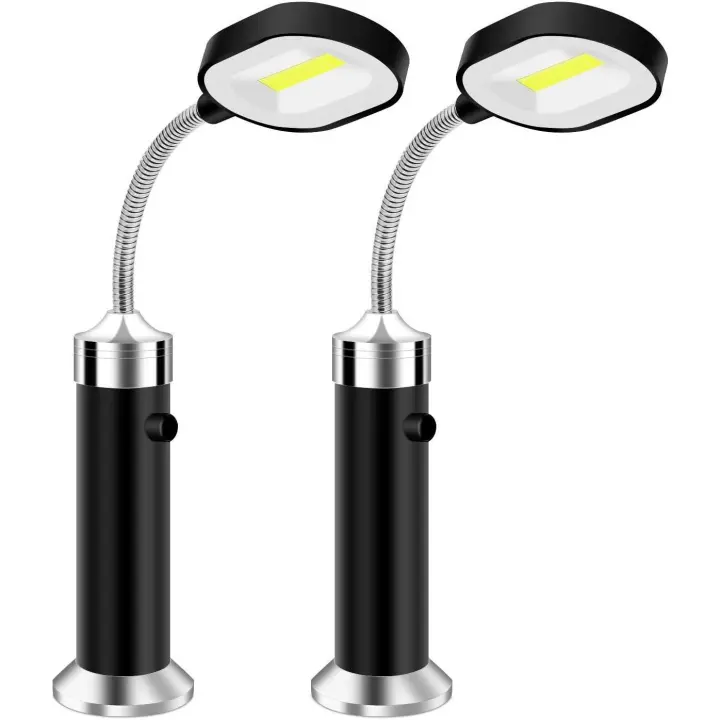 Luces para Parrilla LED Súper Brillantes con Base Magnética - Cuello de Ganso Flexible - Giro de 360 Grados - Uso Amplio - Negro - 1