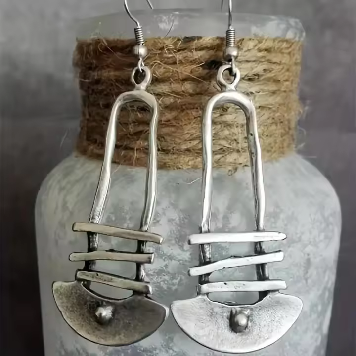 Pendientes Colgantes Bohemio Geométricos Vintage Joyería De Moda Para Regalo De Aniversario Para Mujer Metal Aleación - 1