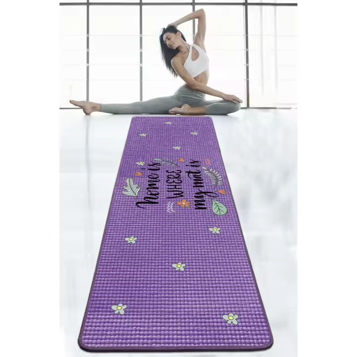 Alfombra de yoga morada - 1