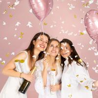 Cañones de Confeti - Cañón Confeti Mariposa Blanco y Dorado - Pack 6-12- Confetti Cannon para Bodas, Eventos Románticos Fiestas, Cumpleaños y Aniversarios 30cm40cm 50cm  60cm - details 0