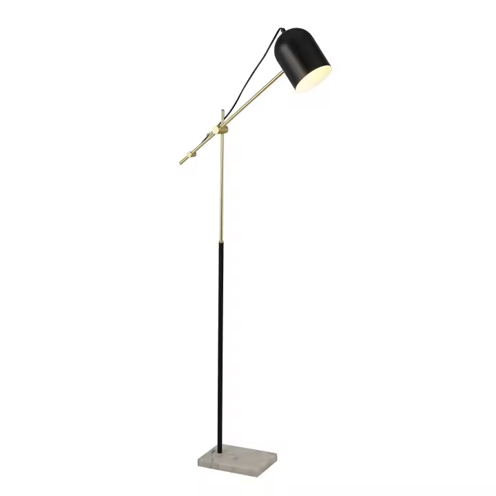 Contemporáneo Odyssey Plantación Acero Negro Oro 1 Luz E27 - 1