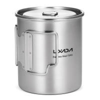 LIXADA Taza De Acero Inoxidable Portátil De 750ml Con Tapa Y Manija Plegable Para Camping Cocina Picnic Deportes Al Aire Libre - details 57