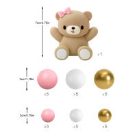 Toppers De Pasteles Para Baño De Rosas Rosa Decoración De Fiesta De Baño De Rosas Para Bebés Niño Y Niña Adornos De Galleta De Dibujos Animados Y Colores Sólidos Para Fiestas De Bebés - details 1