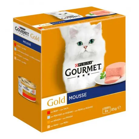 Friskies Gourmet Gold Mousse Surtidos 4 sabores 8 Latas 85g Friskies/Purina - 1