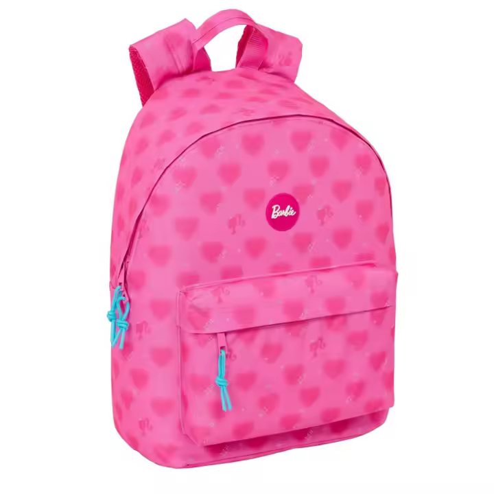 Mochila Para Portatil 14,1" Barbie "Corazones" 31x41x16 Cm (Safta 612505819) - 1
