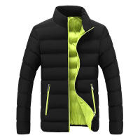 Nueva Chaqueta De Algodón Para Hombre 2024 Abrigo Grueso De Punto Deportivo Casual Cuello Alto Para Otoño E Invierno - details 4