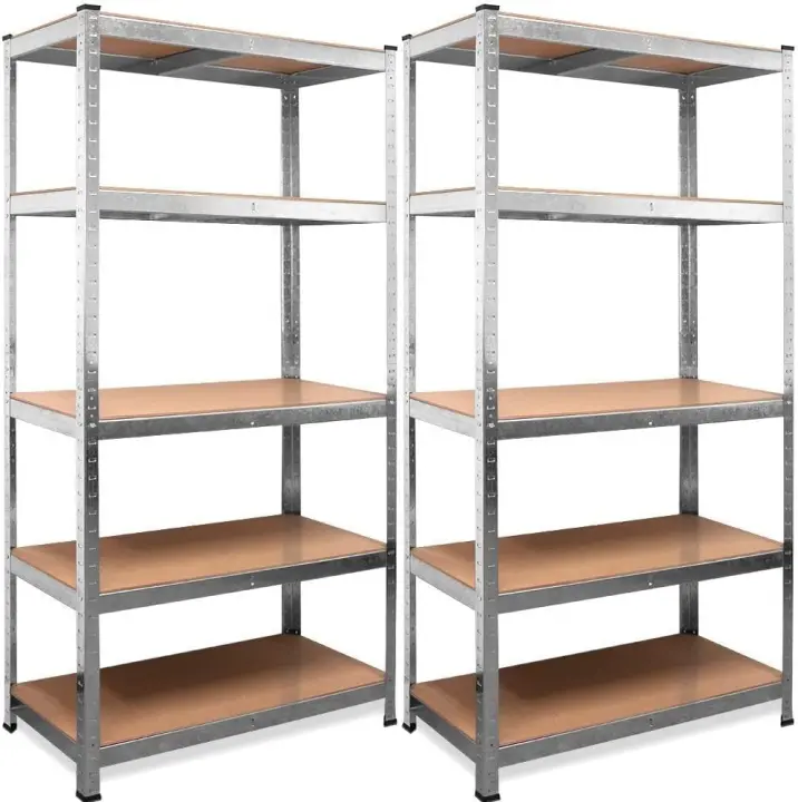 Fenixshop24 Estantería para Carga pesada, 5 Estantes de Maple y Madera sin tornillos Garaje, Almacén, Armaria, Rodamiento 750 kg, 40x90x180 cm - 1