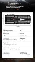 Lámpara De Mano Con 4 LED Y Luz COB Super Brillante Recargable Por USB Tipo-C Para Camping Pesca Torcha Táctica De Alta Potencia - details 1