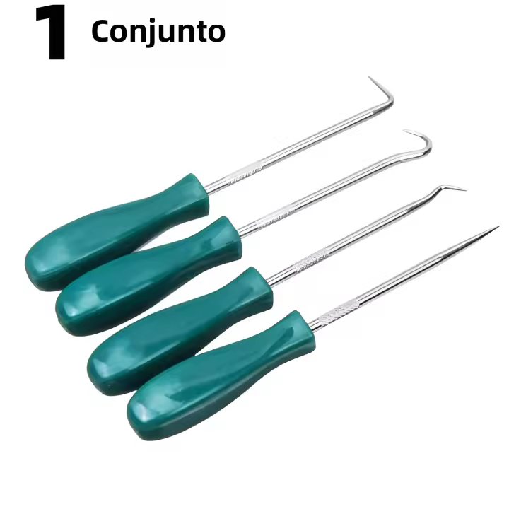 Juego De 4 Herramientas Para Sellado De Aceite En Coche Con Hooks Y Remover De Anillos O-Ring Apto Para Automóviles Y Vehículos Tamaño 130mm - 1