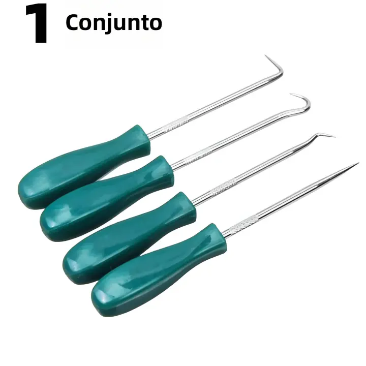 Juego De 4 Herramientas Para Sellado De Aceite En Coche Con Hooks Y Remover De Anillos O-Ring Apto Para Automóviles Y Vehículos Tamaño 130mm - 1