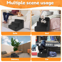 Escaleras Para Perros 3 Pasos Rampas Antideslizantes De Espuma Suave Alta Densidad Desmontables Para Cama O Sofá Algodón De Goma Suministros Para Mascotas - details 5