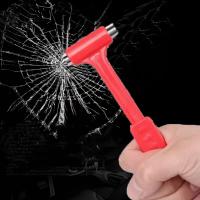 Martillo De Coche Multifuncional De Dos En Uno Con Mango Largo Rompe Vidrio Y Escape Herramienta De Rescate De Emergencia - details 0