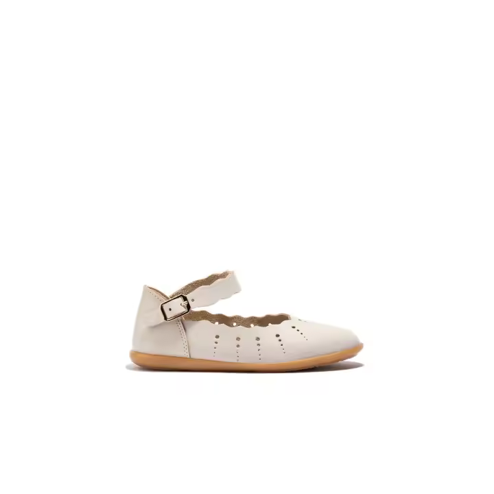 Conguitos - Zapatos para niña estilo bailarina cómodos (Beige / Talla 30) - 1