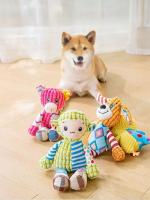 Juguete De Peluche Para Perros Forma De Animales Interactivo Masticable Para Pequeños Y Grandes Perros Perro Pupilo Entrenamiento Accesorios - details 0