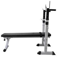 vidaXL Banco Soporte Barras Mancuernas 60,5 kg Musculación Pesas Entrenamiento - details 2