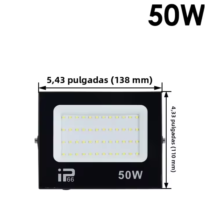 Proyector De Luz LED Impermeable IP66 10W 20W 30W 50W 100W Para Exterior Iluminación De Pared Garage Gimnasio Calle 6500k Moderno - 1
