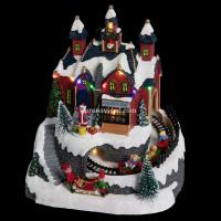 Pro Navidad® Pueblo de navidad "Gimmelwald"  Escena navideña Taller de Regalos con túnel y tren  19.5x15.5x21.5 cm - details 2