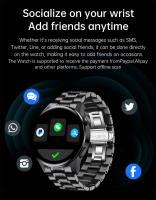 Reloj Inteligente LIGE HD Pantalla De Acero Inoxidable Bluetooth Llamada Resistente Al Agua Deportivo Fitness Para Hombres Compatible Con Huawei - details 4