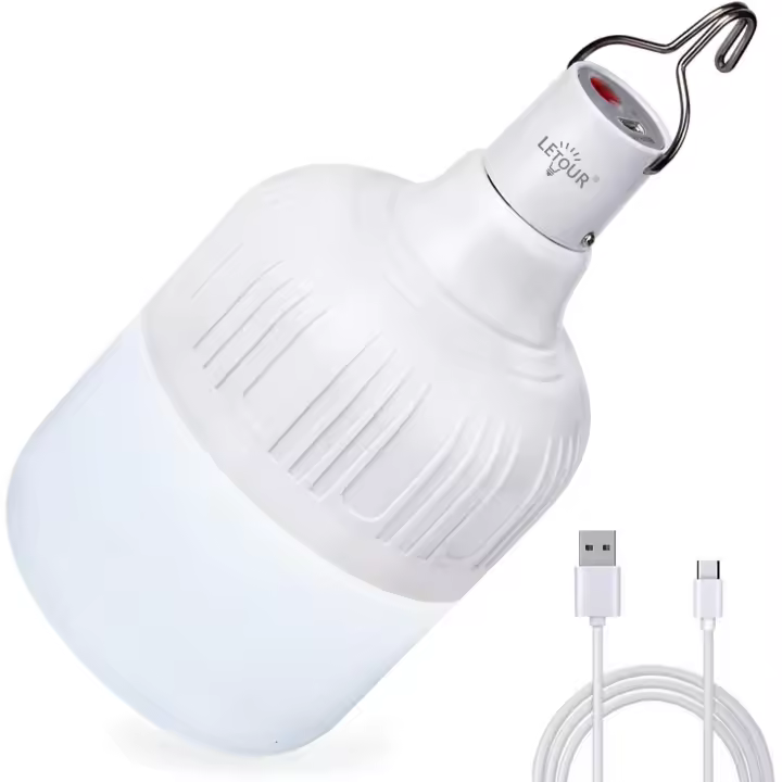 Bombilla LED regulable para camping, 5 Modos de Luz, recargable por USB - 1