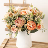 Rosa De Seda Blanca Para Otoño 30cm Flores Artificiales Para Boda Decoración De Mesa Hogar Arreglo Floral Lujo DIY - details 5