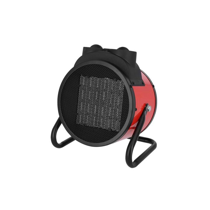 Kuken Calefactor Cerámico Profesional 2000W con Termostato - Diseño Profesional - Compacto - Rojo y Negro - Ideal para Habitaciones Grandes