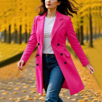 Nueva Chaqueta De Mujer De Invierno Con Manga Larga Y Cuello En V A-line Fashion Chaqueta De Trench Para Otoño Y Invierno - details 28