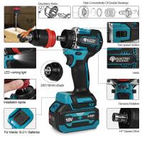 Taladro Eléctrico Inalámbrico De 3/8 Pulgadas 2000rpm Motor Brushless Para Batería Makita 18V Con Driver Cuadrado De 1/4 Pulgadas Para DIY En El Hogar - details 1
