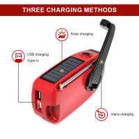 Radiófono Multifuncional Portátil Con Crank Solar Y USB FM/AM/WB Radio De Emergencia conLinterna Y Power Bank Resistente Al Agua - details 10