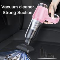 Aspiradora de coche 3 en 1 rosa con fuerte potencia de succión Aspiradora de mano inalámbrica compacta y portátil Adecuada para limpieza en seco y húmedo - details 0
