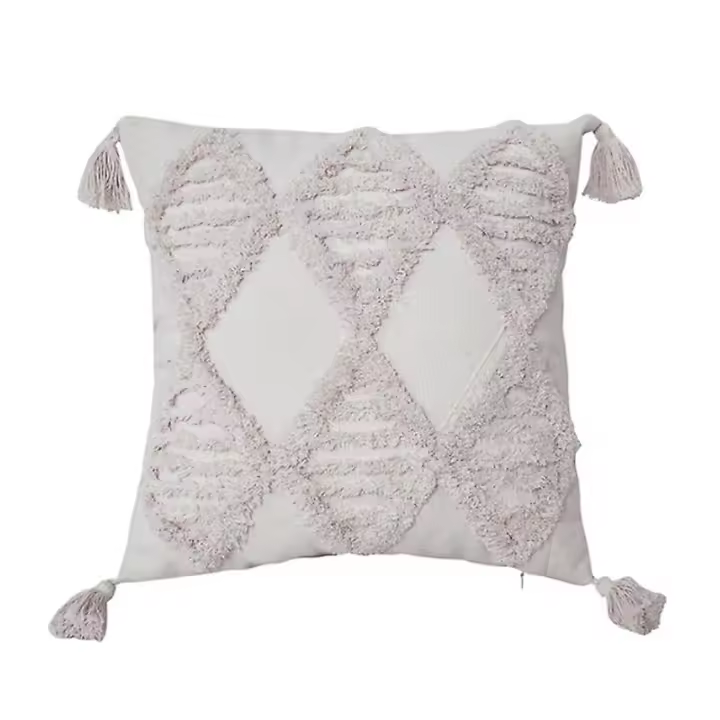 Tufted Throw funda de almohada con borlas para la decoración del Hogar Casa cama sofá Sala R - 1