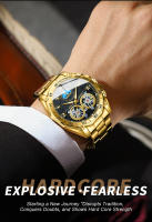 Reloj De Cuarzo Para Hombre BINBOND Lujo Deportivo Militar Casual Con Dial Decorativo Resistente Al Agua De Acero Inoxidable Estilo Business - details 1