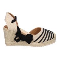PuntoSalao Sandalias de cuña media en yute para mujer color negro 5Q82 - details 1