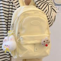 Mochila Grande Para Mujer Impermeable Ligera De Nylon Sólido Sin Colgantes Mochila Estudiantil Con Cierre De Cremallera - details 10