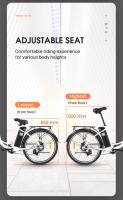 Bicicleta Eléctrica DYU C6, 350W, Velocidad Máxima de 25km/h, Batería de 36V 12.5Ah, Rango Máximo de 70km, Frenos Delanteros y Traseros con Bocina, Crucero Automático, Carga Máxima de 120kg, Shimano de 6 velocidades, Batería Extraíble - details 13
