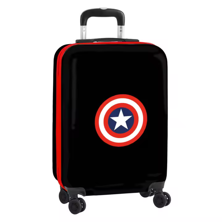 Maleta Mediana Safta Marvel Capitán América Negra 55cm - 1