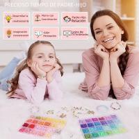 Kit De Abalorios De Arcilla Polimérica 3600PCS 6MM Color Arcoíris Para Fabricación De Pulseras Y Collares Bohemios Accesorios De Letras DIY - details 5