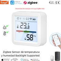 Sensor De Temperatura Y Humedad Inteligente ZigBee Tuya Con Pantalla LCD Iluminada Compatible Con Google Assistant Necesita Hub Tuya Zigbee - details 2