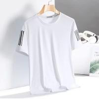 Camiseta De Deporte Casual Para Hombres Verano Manga Corta Secado Rápido Seda Hielo Diseño Simple Cuello Redondo Top De Media Manga - details 1