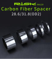 RISK Headset De Bicicleta MTB Road Carbon Fiber Washer 1-1/8" 28.6mm 1-1/4" 31.8mm OD2 Ajuste Del Frente Del Puente Espaciador - details 0