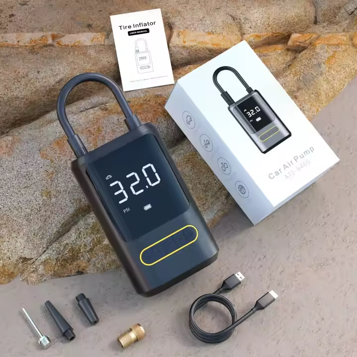 Compresor De Aire Para Coche 150PSI 4000mAh Bomba Inflable Eléctrica Con Lámpara LED Para Neumáticos De Coche Y Motocicleta XIAOMI - 1