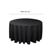Mantel Redondo De Seda Blanca Resistente Al Agua Para Boda Cubierta De Overlay Brillante Y Suave Para Banquete Decoración De Mesa - details 15