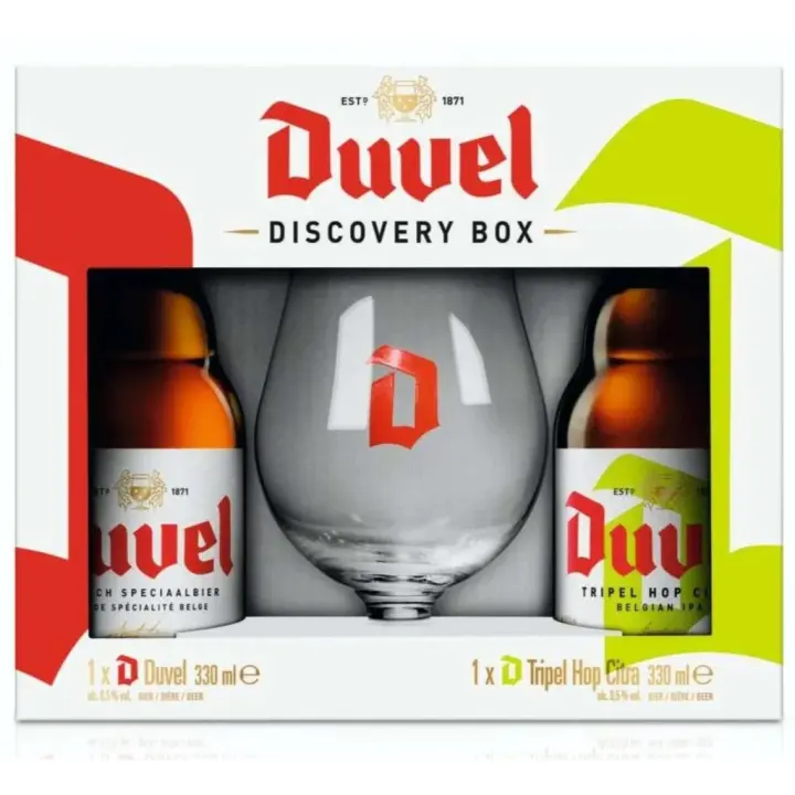 1 uds x Estuche Duvel 2*33Cl+1 Vaso cerveza Belga una golden ale y una ipa con lúpulo citra - 1